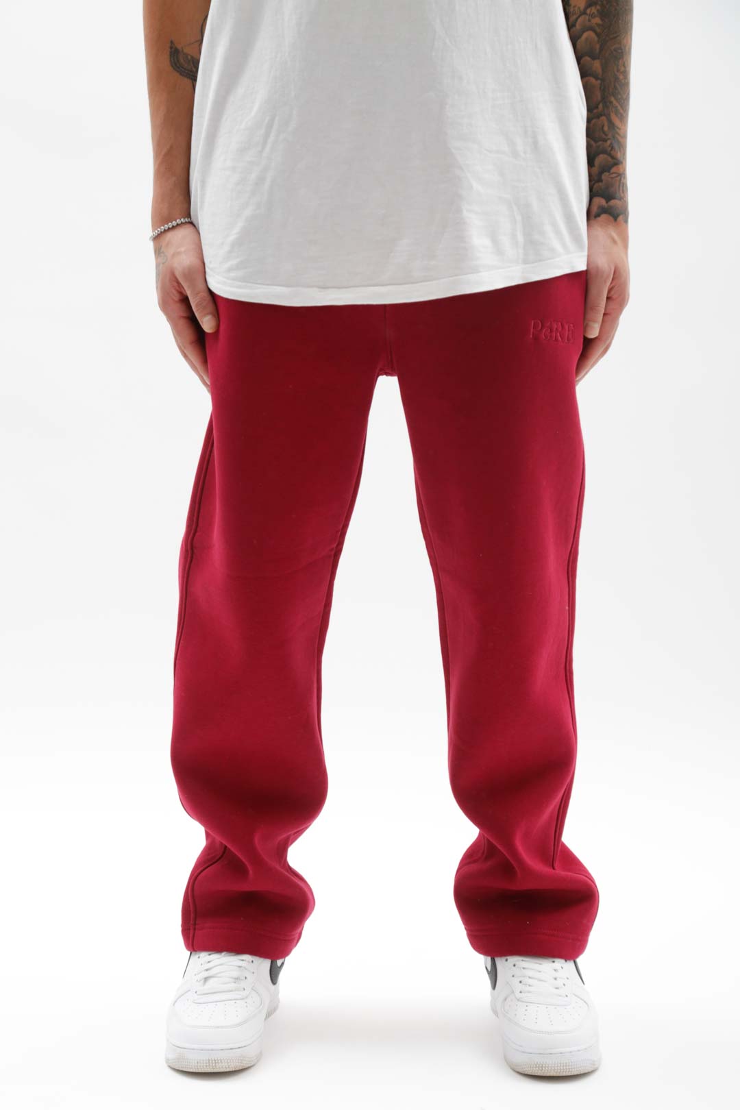 Straight Leg Sweat Pants Bordeauxrot