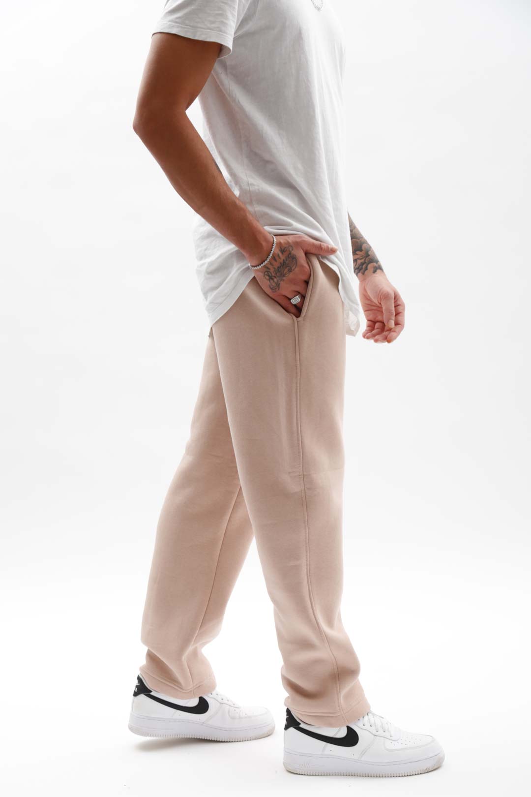 Straight Leg Sweat Pants Ash Pearl